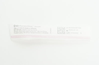 BD 305196 PrecisionGlide Ndle 18G x 1-1/2 inch